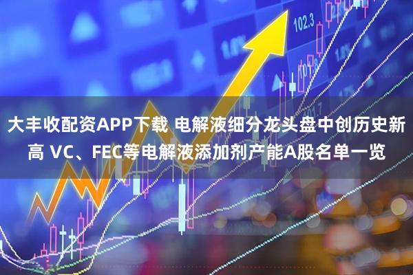 大丰收配资APP下载 电解液细分龙头盘中创历史新高 VC、FEC等电解液添加剂产能A股名单一览