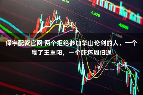 保宇配资官网 两个拒绝参加华山论剑的人，一个赢了王重阳，一个吓坏周伯通