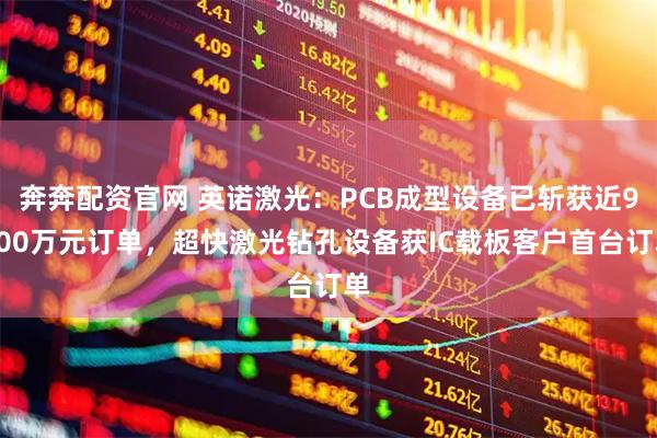 奔奔配资官网 英诺激光：PCB成型设备已斩获近9000万元订单，超快激光钻孔设备获IC载板客户首台订单